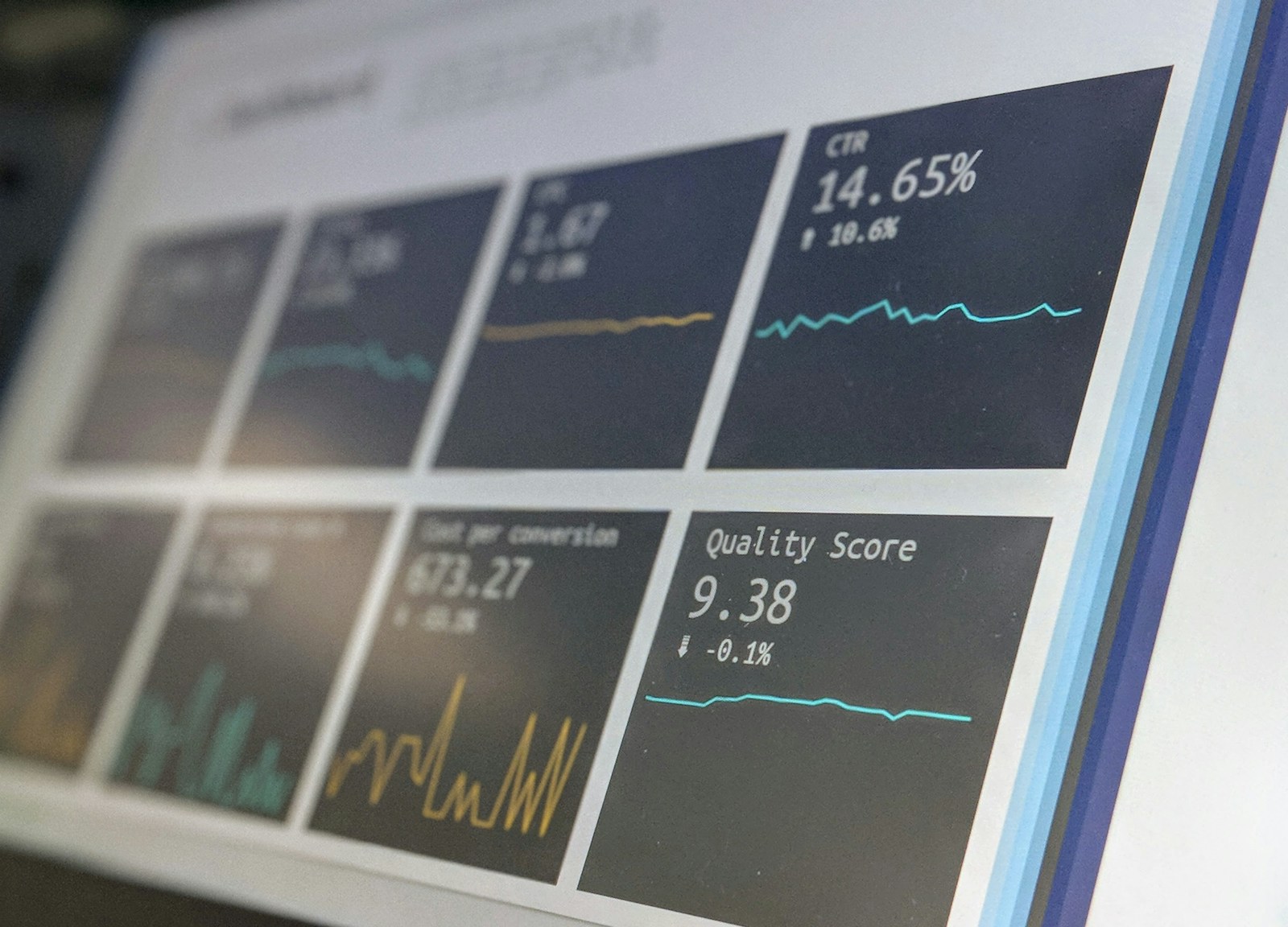 A network monitoring dashboard on screen