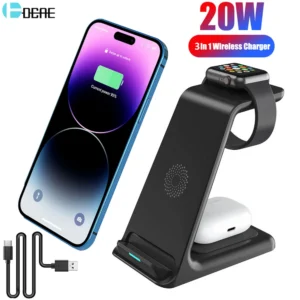 20W Wireless Charger Stand For iPhone Apple Watch and Airpods