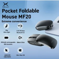 Delux MF20 Wireless Folding Mouse
